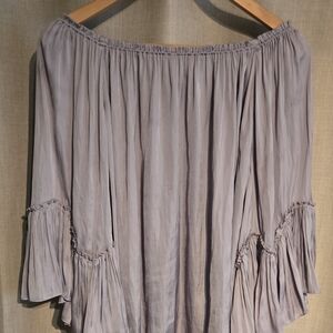 Halston Heritage TAUPE Pleated Blouse